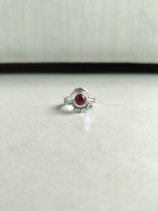 925 Sterling <b>Silver</b> Natural <b>Garnet</b> Sun Moon Celestial Gemstone <b>Ring</b> Wholesale Jewelry - Product Image 4