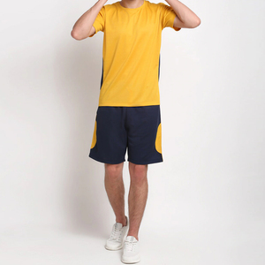 Ensemble décontracté pour homme, été, 2 pièces, 100% coton, t-shirt à manches courtes léger et short - Product Image 6