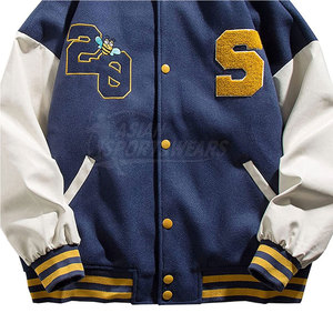 Wholesale Authentic <b>Wool</b> Leather Varsity Jackets Premium Quality <b>Quilted</b> Lining Varsity Jackets - Product Image 2
