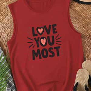 เสื้อกล้ามถักลำลองสำหรับผู้หญิง Heart LOVE YOU MOST - Product Image 3