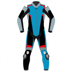 Traje de Carreras de Motocicleta Bm Pro Race Superbike de Cuero Vacuno/Canguro, Mono de Una Pieza/Traje de Motociclista con Protección OEM CE - Product Image 1