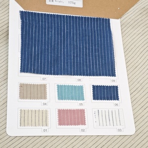 Tissu rayé <span class=keywords><strong>100</strong></span> % chanvre écologique, respirant et coloré, style vintage, idéal pour les chemises d'été – Grande Vente - Product Image 1
