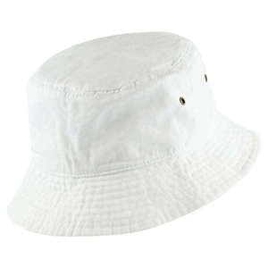 Sombrero de Pescador Unisex de Algodón Blanco Sólido, Casual, de Verano, para Playa, con Borde Ajustado, Multipanel, con Ojales - Product Image 3