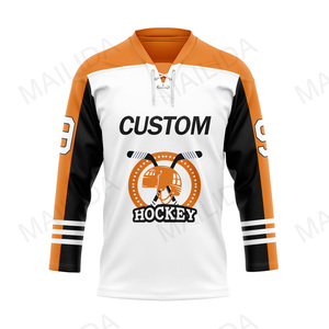 Jersey de Hockey sobre Hielo OEM Azul y Blanco con Malla Bird Eye, Personalizable con Bordado Tackle Twill, Uniforme de Hockey sobre Hielo - Product Image 1