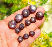 Magnifique Cabochon de Rubis Étoilé Ancien de Qualité Supérieure, Pierre Naturelle de Grande Taille pour la Fabrication de Bijoux, Rubis Étoilé avec Expertise Tierce
