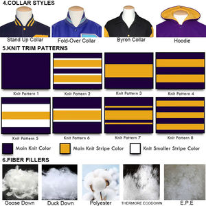 Veste de baseball d'hiver pour homme en chenille brodée de haute qualité, logo personnalisé, coupe-vent, antibactérienne, doublure en laine chauffante - Product Image 2