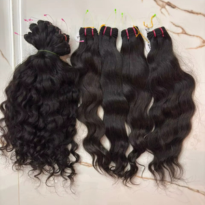 ผมต่อแบบธรรมชาติจากอินเดีย แบบหยิกธรรมชาติ – ผมมนุษย์สีดำธรรมชาติ ไม่ผ่านการแปรรูป - Product Image 1