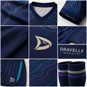 Fabricante Profesional de Uniformes de Fútbol OEM, Sublimación Completa, Uniformes de Fútbol Unisex con Cuello en V, Jersey Deportivo Personalizado de Verano - Product Image 6