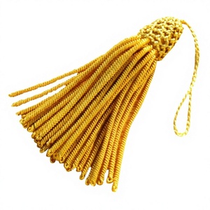 High Quality Durable Woven Gold Silver Bullion Rhinestone Chain Fringe <b>Tassels</b> Custom Size Wholesale Decorative Garment - Product Image 3