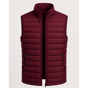 Custom Men's Puffer Vest Water Resistant Quilted Outdoor Body <b>Warmer</b> - Product Image 5
