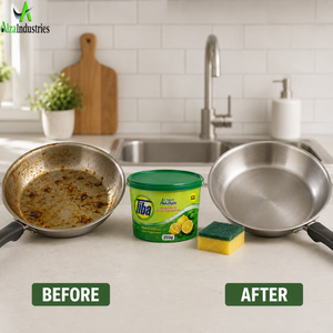Pâte détergente puissante au citron 250g pour vaisselle, nettoyant puissant pour graisse, ustensiles de cuisine, formule puissante à l'aloe vera |   Entretien de la vaisselle haut de gamme - Product Image 3