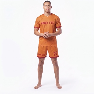 Camiseta de Fútbol para Hombre, Poliéster, Manga Corta, Cuello en V, Corte Regular, Diseño Personalizado por Sublimación, Camiseta Deportiva y Pantalones Cortos - Product Image 5