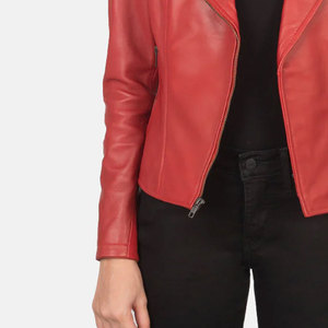 Wholesale Winter High Quality Women Crop Letterman <b>Jackets</b> Oversized <b>Sheepskin</b> Leather <b>Jacket</b> for Women with Custom Design - Product Image 6