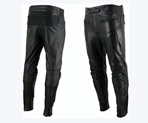 Pantalones de Cuero Vacuno para Hombre, Estilo Urbano, Rectos, de Alta Calidad con Bolsillos, Nueva Llegada, Gran Venta - Product Image 1