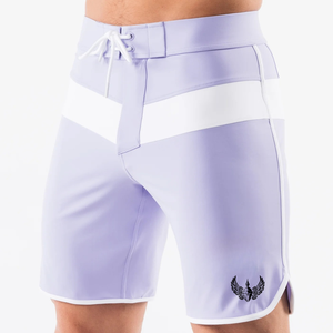 Shorts de bain pour hommes, blanc lavande, à séchage rapide, avec cordon de serrage, légers, pour sports nautiques - Product Image 3