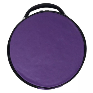 Estuche para Gorra de Caballero Templario Personalizado, en Cuero Morado con Interior Negro y Asas Plateadas, en Venta - Product Image 6