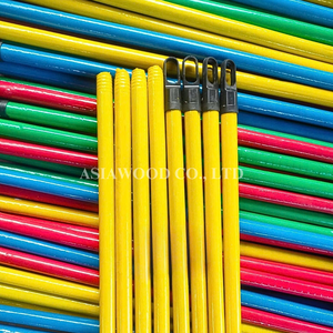 Asiawood Palo de escoba de madera recubierto de PVC a todo color, ligero, ecológico, de 70-120 cm de longitud, con cerdas rígidas y puntiagudas - Product Image 1