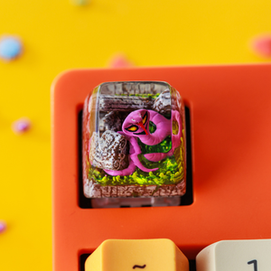 คีย์แคปช่างฝีมือแห่งป่าลึกลับ, คีย์แคปแบบกำหนดเอง, คีย์แคปอนิเมะน่ารัก, คีย์แคปสีเขียว, ชุดคีย์แคป, คีย์แคปไม้ - Product Image 4