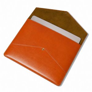 Housse pour ordinateur portable en cuir véritable, motif imprimé, personnalisable avec logo, pour voyages d'affaires - Product Image 3