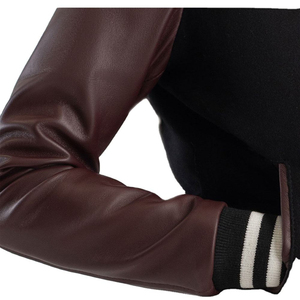 Women's Fashionable Custom Varsity Jacket with Stand Collar Wool Lining Cotton Filling-Eco-Friendly High School Baseball Jacket - Product Image 3