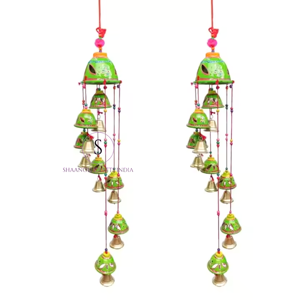 Rajasthani Pattern Work Bell Wall Hangings in Multicolor Wall Hangings for Wedding Party, Occasions , Hldi, Mehendi Decor - Product Image 5