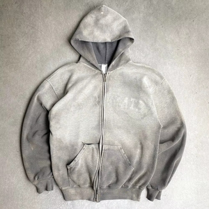 OEM Sweat à capuche zippé pour femme, coupe oversize, en coton épais molleton bouclette, délavé à l'acide, tie-dye, imprimé 3D - Product Image 1