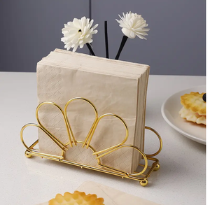 Elegante Porta Servilletas Creativo de Alambre Dorado para Decoración de Mesa en Hogar, Hotel y Comedor, Artesanía al por Mayor - Product Image 1