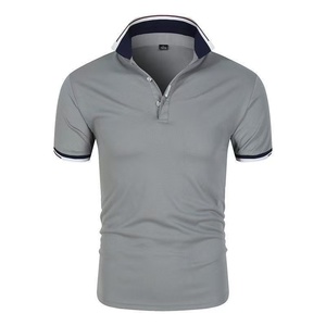 Polo blanc pour homme, manches courtes, couleur unie, tricoté, respirant, design décontracté, coupe classique - Product Image 2