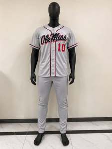 Camiseta de Béisbol Ole Miss para Hombre, Manga Corta, Gris con Ribete Rojo, Talla 10, Absorbe la Humedad, Corte Regular, para Todas las Temporadas, Ropa para Adultos - Product Image 2