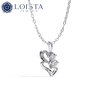 Collier en diamant de laboratoire, pendentif en diamant, bijoux en diamant de laboratoire - Product Image 1