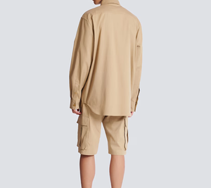 Nouvelle veste en toile imperméable tendance pour homme, style urbain, avec poches sur la poitrine, col rabattable, séchage rapide, respirante et écologique - Product Image 4