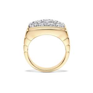 Anillo de Diamantes Cultivados en Laboratorio para Hombre, 3 CTW, Chapado en Rodio, Oro de 14 Quilates, Certificado IGI, Corte Brillante, Regalo de Lujo para Compromiso o Boda - Product Image 3