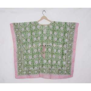 Kaftan 100% coton pour femme, tunique en coton faite à la main, style bohème, taille unique, robe kaftan écologique, cadeau pour elle - Product Image 2