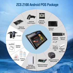 Caisse enregistreuse <span class=keywords><strong>portable</strong></span> mini ZCS Z100, <span class=keywords><strong>terminal</strong></span> de <span class=keywords><strong>paiement</strong></span> tout-en-un, 58 mm, 80 mm, Android 13.0, système de point de vente de bureau pour magasin - Product Image 6