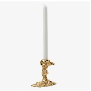 Nouveauté : Porte-bougie double boucle doré en laiton, décoration d'intérieur, finition métallique durable - Product Image 3