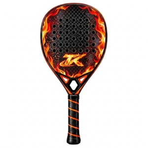 Diseño adecuado para partidos de pádel, sesiones de entrenamiento y clubes. Raqueta de pádel de fibra de carbono profesional con un manejo cómodo. - Product Image 1