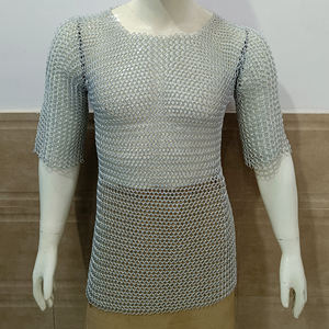 เสื้อเกราะแฮนด์เมดแบบครึ่งแขน ทำจากอะลูมิเนียมน้ำหนักเบา แบบวงแหวนต่อกัน สไตล์ไวกิ้ง อัศวินยุคกลาง สำหรับการแสดงประวัติศาสตร์ - Product Image 2