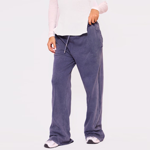 Fully Customized New Design Solid Color Women Flared Pants / Affordable Price Flared Women <b>Trousers</b> Low MOQ - Product Image 2