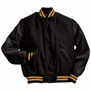 Mens Wool Varsity <b>Jacket</b> with Custom Chenille Geometric/Argyle Pattern Sherpa Lining Hooded <b>Winter</b> Wear-Letterman Style - Product Image 6