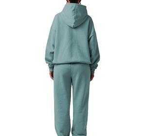 Meilleur Matériel Coton Polyester Couleur Unie Femmes Survêtement Street Wear Nouvelle Arrivée Femmes Survêtement pour Adultes Dames Plus La Taille - Product Image 5