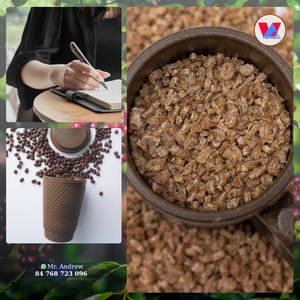 Matière première de café séché SCG brun foncé de haute qualité pour la production de granulés de bioplastique et de vaisselle biodégradable - Product Image 2