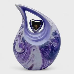Purple Art Cremation Urn Human Ashes Keepsake <b>Vase</b> Aluminium <b>Memorial</b> Container Custom Commemorative Decor - Product Image 5