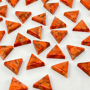 Turquesa naranja Mohave en forma de triángulo, cabujón, piedra preciosa suelta para la fabricación de joyas - Product Image 3