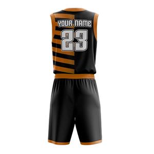 Ensemble short et maillot de basketball pour homme sur mesure, 100% polyester, impression par sublimation, respirant, tissu uni 240g - Product Image 2