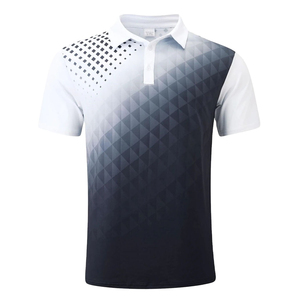 T-shirts de golf respirants en jersey anti-plis pour hommes, à manches courtes, avec broderie personnalisée et logo sur mesure - Product Image 4