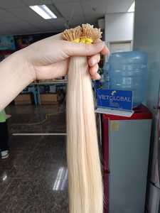 Extensions de cheveux lisses naturels blonds I-Tip de haute qualité, vente en gros de cheveux humains bruts vietnamiens à prix d'usine - Product Image 5