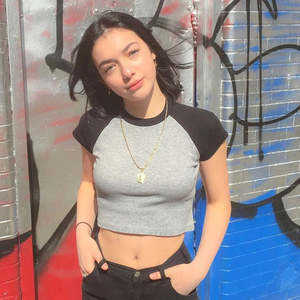 T-shirt court ajusté mignon pour femme, style streetwear vintage années 90, collection été 2026 - Product Image 1