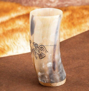 <b>Viking</b> Drinking Horn Glass Design Shot Horn Glass Vintage Home Tableware Natural Drink Ware Horn <b>Cups</b> for Business Gifts - Product Image 4