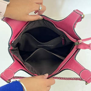 Sac à main de luxe en cuir véritable rose 2026 pour femme, sac à bandoulière de haute qualité en cuir de vachette, sac à main de créateur - Product Image 6