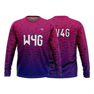 Men's Eco Friendly Sublimated Crew Neck Full Sleeve Yoga Workout Shirt Breathable Gym Leisure <b>Top</b> OEM Wholesale - Product Image 1
